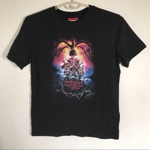 Netflix Stranger Things Black Graphic T-Shirt Size Medium
